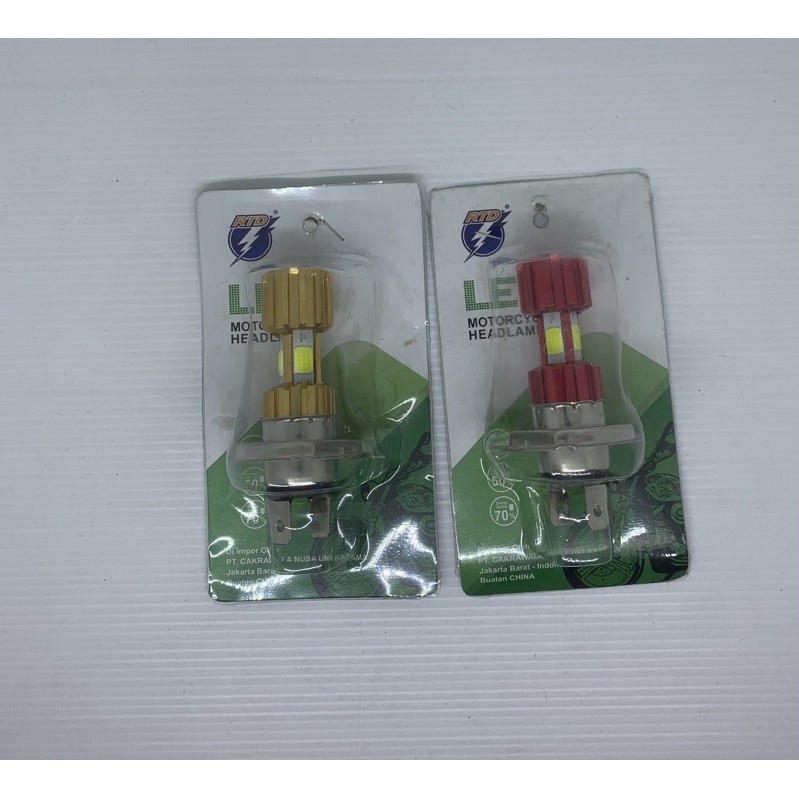 Lampu Bohlam Dop Depan Lampu Vixion Led 3 Sisi Mata H4 LED Byson Scoopy