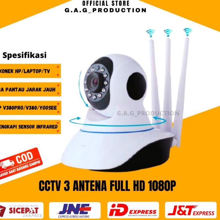 Paling Dicari.. ip camera cctv 3 antena V380 bisa pantau jarak jauh