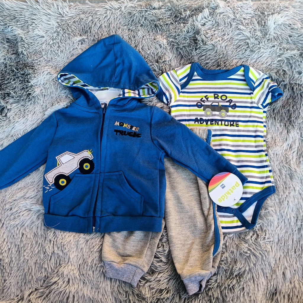 PAKAIAN BABY SET BOY BAJU ANAK SET JAKET+JUMPER+CELANA BAYI