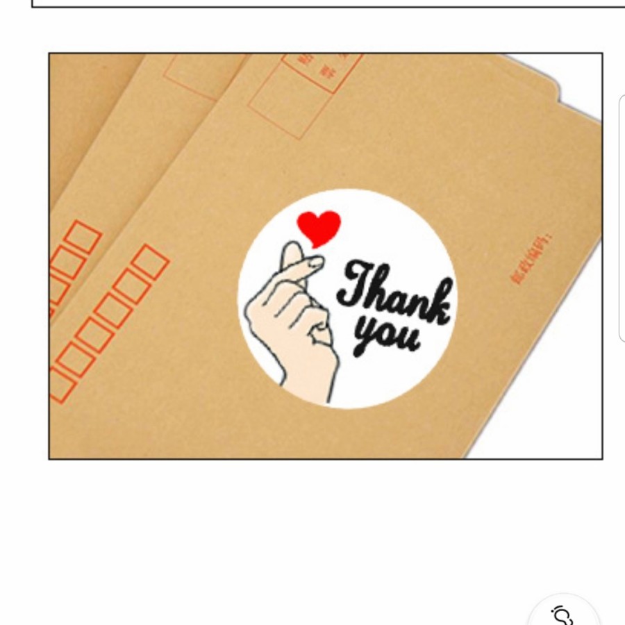 Sticker Thank You Love isi 500 Cutting Stiker Rol Anti Air Vinyl Murah