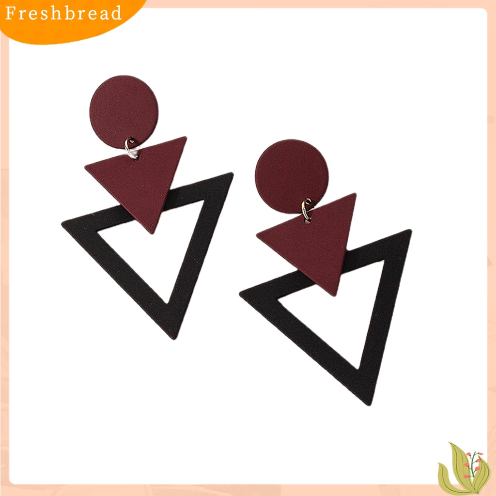 Terlaris Female Fashion Triangle Shape Hollow Drop Dangle Earrings Jewelry Accessories