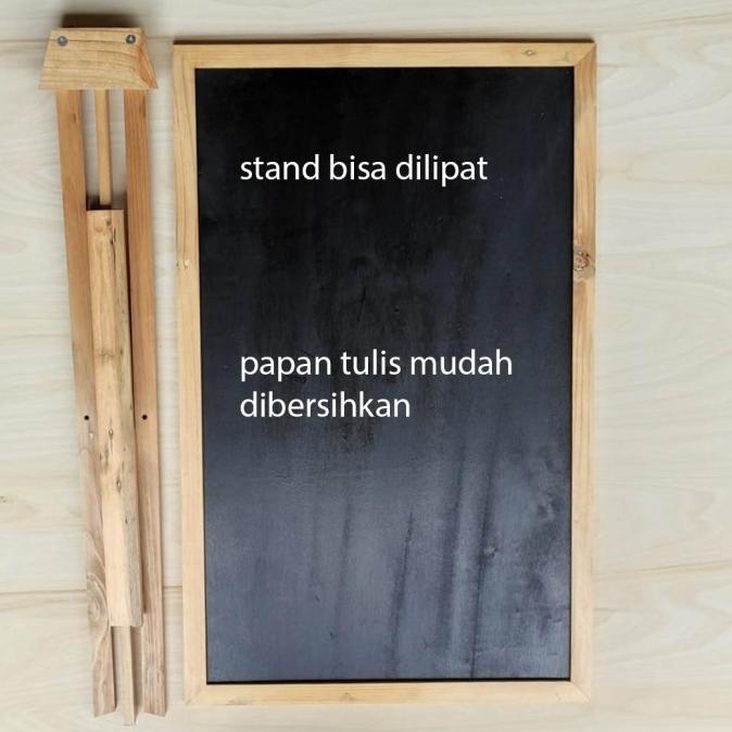 

Papan Tulis Kapur hitam Blackboard papan ukuran 50 x 80 standing 80