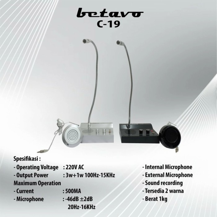 Mic Loket Betavo C19 Original Microphone Counter Kasir C 19 ( Bayar Ditempat )