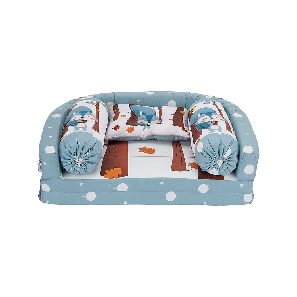 Vee & Mee Kasur Bayi Lipat Oval Squirrel Series - Vmk1030-2