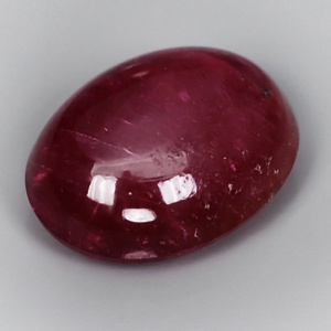 RB098 Oval Cabochon 6.4x5.1mm 1.02ct Heated Only Natural Rose Bud Cherry Red RUBY, Winza