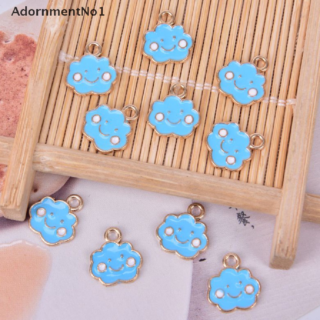 (AdornmentNo1) 10pcs / Set Liontin Bentuk Awan Bahan Alloy Untuk Kerajinan Tangan DIY