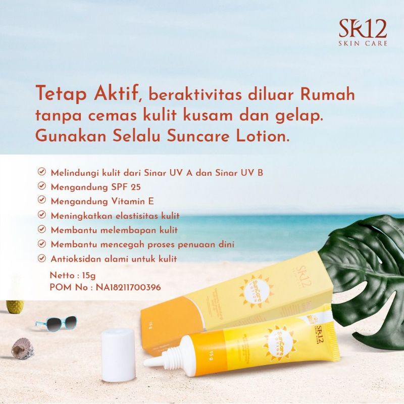 Suncare SR12 Sunscreen Wajah Berminyak dan Berjerawat Anti UV Untuk Dewasa Anak Skincare Ori