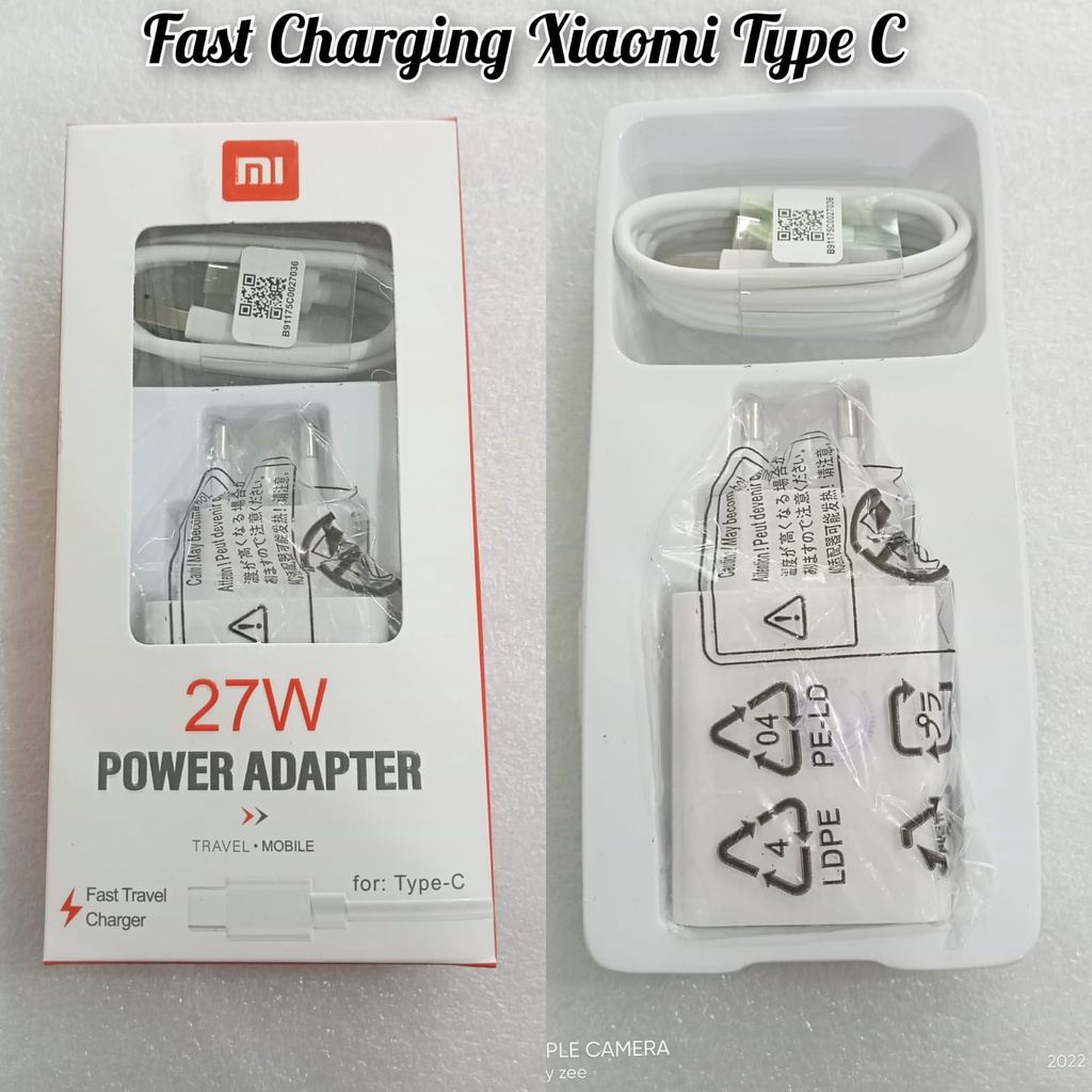 Travel Charger Xiaomi 27W Type C Fast Charging Power Adapter Xiaomi