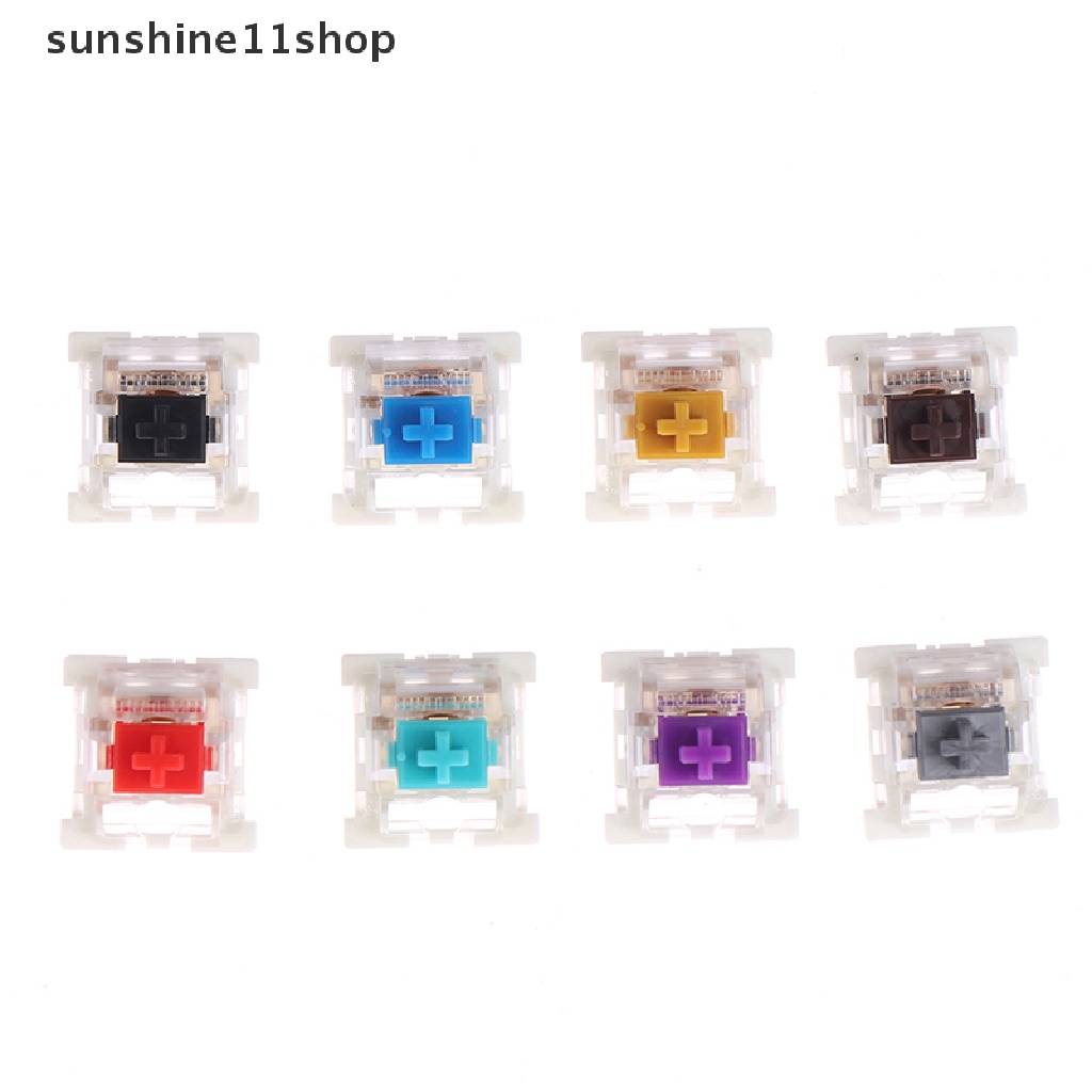 Sho 10Pcs / lot outemu mx keyboard Mekanik 3 pin Warna Hitam / Biru / Coklat