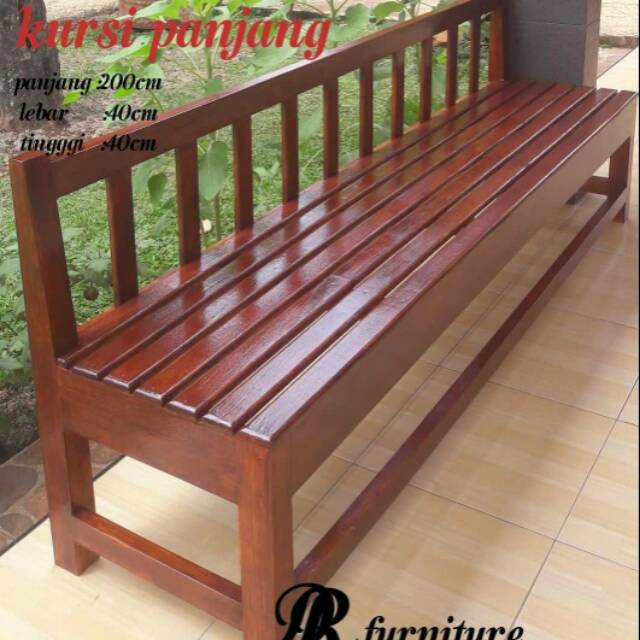 Bangku Kayu Panjang Minimalis