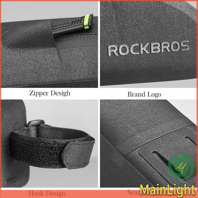 Grab Medan Tas Barang Rangka Sadel Sepeda Waterproof Bag Rockbros  AS-019-1 Hitam