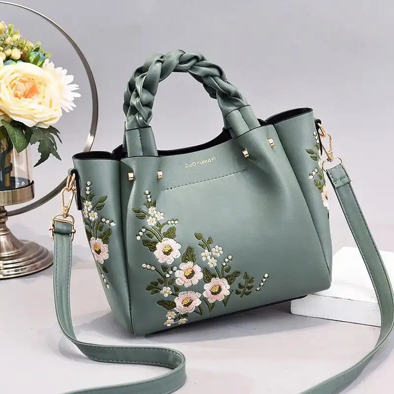 BQ 3019 GI 01875 GT 1625 RISCE TAS HAND BAG MOTIF BUNGA IMPORT WANITA CEWEK JT EL 484 CR 7176
