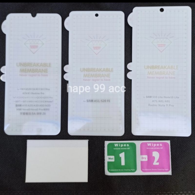 Samsung A33 5G A53 5G A73 5G anti gores hydrogel clear screen protector