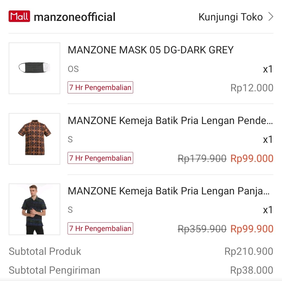 Manzone Kemeja Batik Pria Lengan Panjang Modern Fit Rhodes-handmade-navy