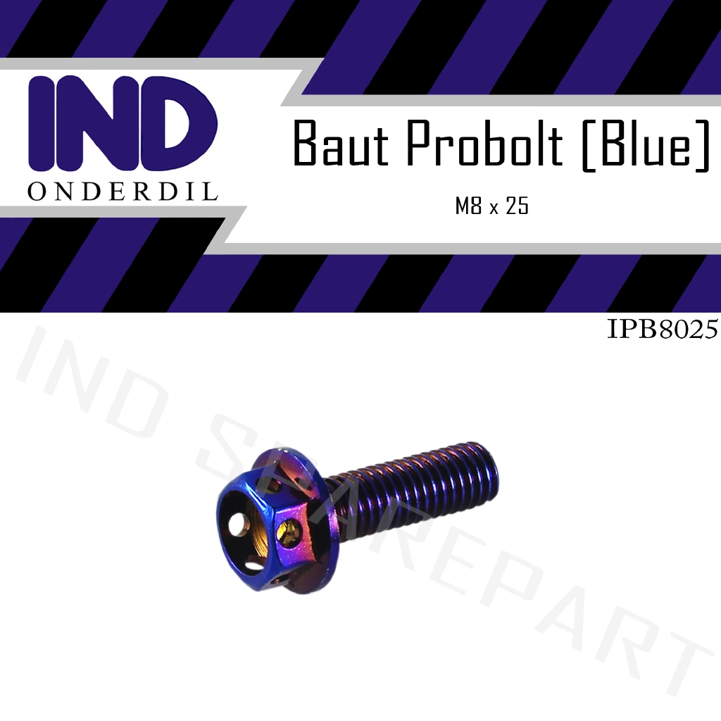 Baut Probolt-Pro Bolt Blue-Biru M8x25-8x25 Bracket Kaliper Honda Matic