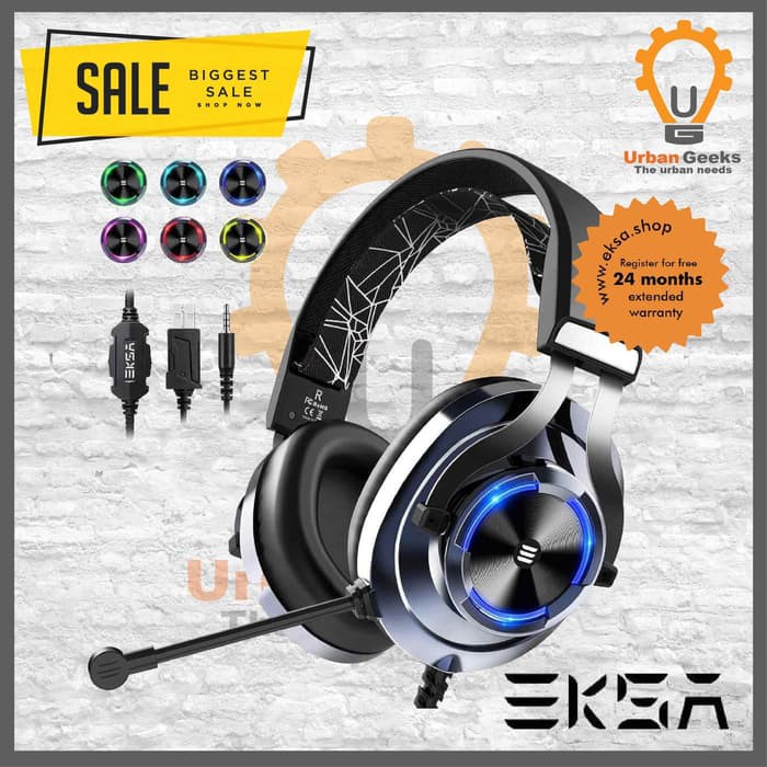 Headphone Gaming Over Ear Gaming Headset EKSA E3000