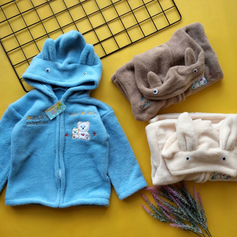 Jaket bayi kuping lucu 3-18 bulan