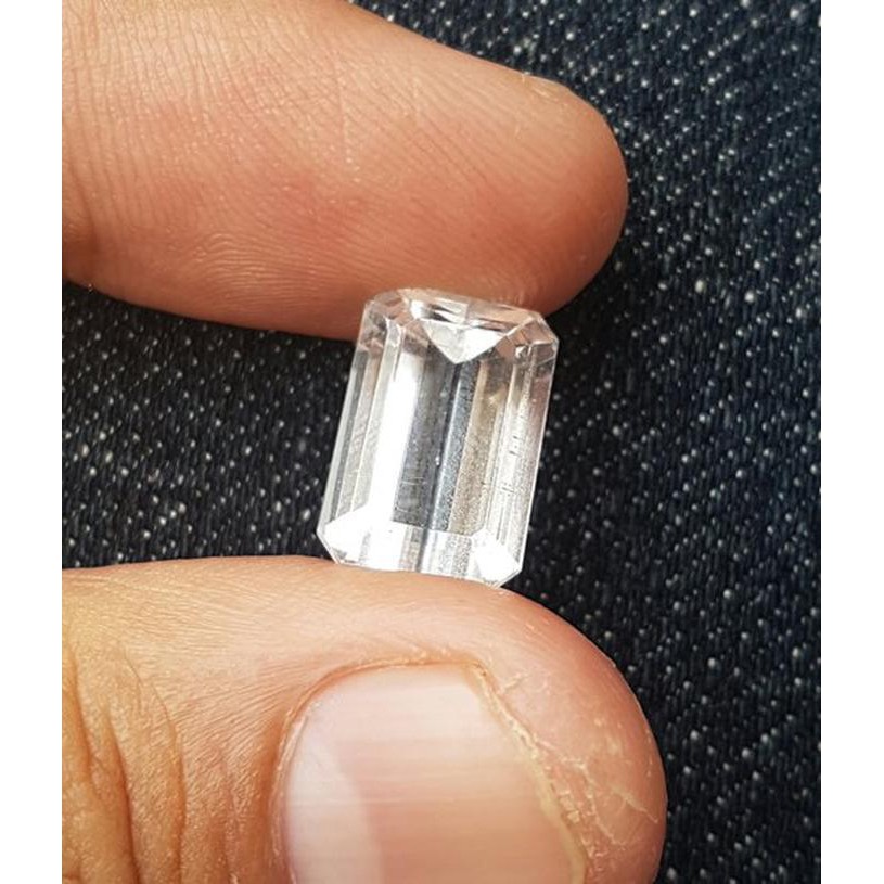 Unik Natural Topaz 9.31 cts + memo GRI Lab/ Colorless / White  last stok Limited