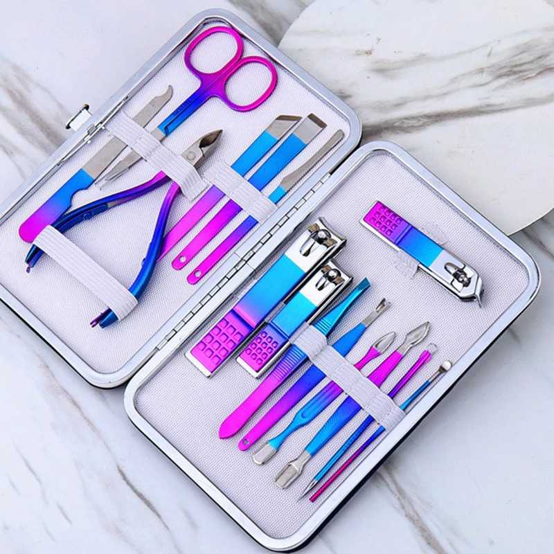 Nail Art Set Gunting Kuku Manicure Pedicure 7PCS Scissor Alat Perawatan Tangan Kaki Berkualitas