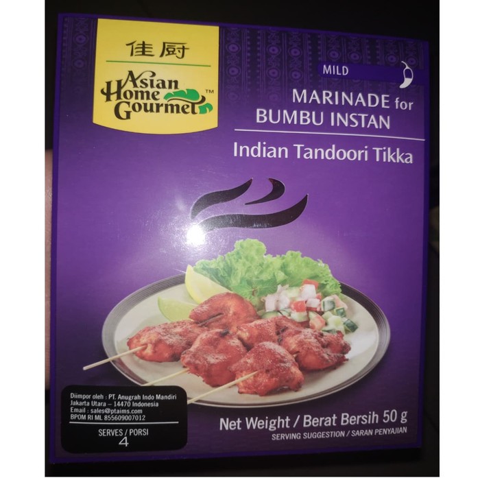 

Asian home gourmet Marinade Bumbu instan Indian Tandoori Tikka 50gr