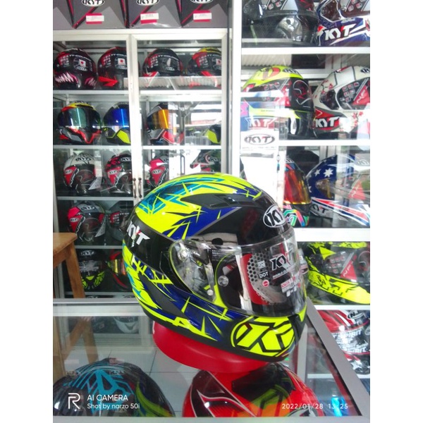 Helm Full Face KYT FALCON FR SPIKE YELLOW