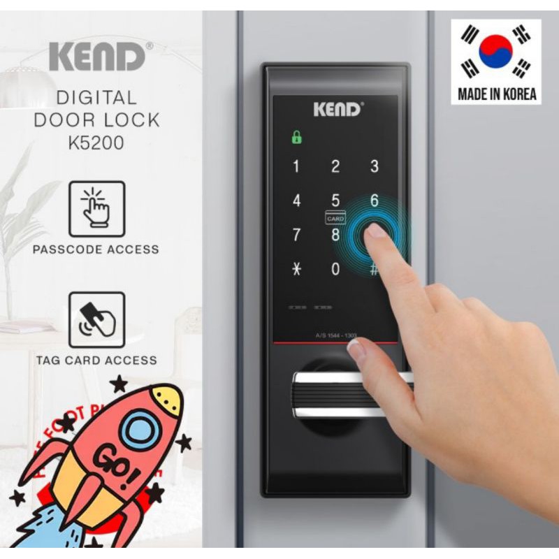 KEND ORIGINAL DIGITAL DOOR LOCK KEND K5200 Kunci digital doorlock KEND K-5200 Kunci elektronik