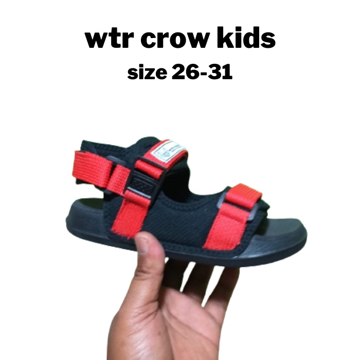 Sandal Gunung Anak Laki Laki Valcro Slip On Anti Slip Phylon Distro Premium WTR Crow Lambo Kids Merah