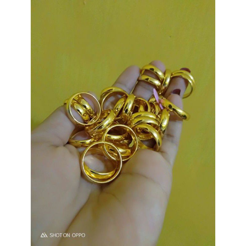 cincin Polos LAPIS EMAS 24K...CINCIN KAWIN/LAMARAN/TUNANGAN