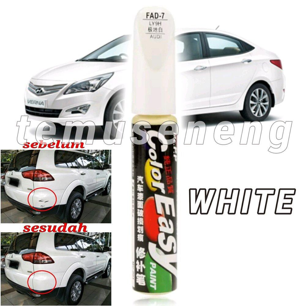 

SPIDOL WARNA PUTIH PURE WHITE PENGHILANG PENGHAPUS LECET BARET NODA GORES CAT BODY MOBIL MOTOR OLES