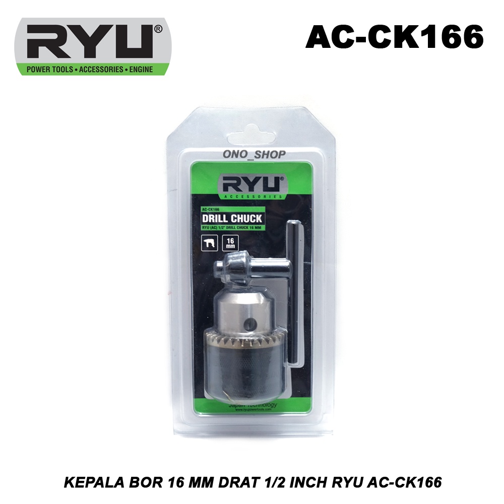 Kepala Bor 16 mm Drat 1/2 Inch Ryu AC-CK166