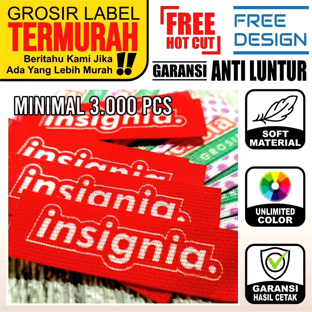 

Label Woven Full Color | MINIMAL 3000 Pcs