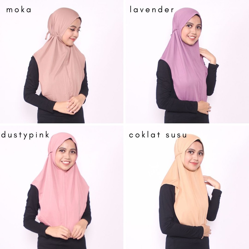 HIJAB BERGO JERSEY / HIJAB INSTANT TERBARU /JILBAB HIJAB KERUDUNG BERGO TALI INSTAN JERSEY SPANDEK ADEM MARINA