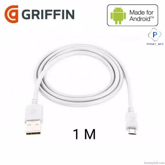 Kabel Data Griffin 1 Meter 1M 100cm Bulat Micro USB