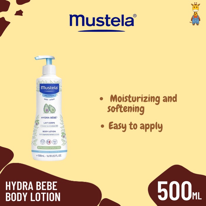 Mustela Hydra Bebe Body Lotion 500ml - Lotion Bayi