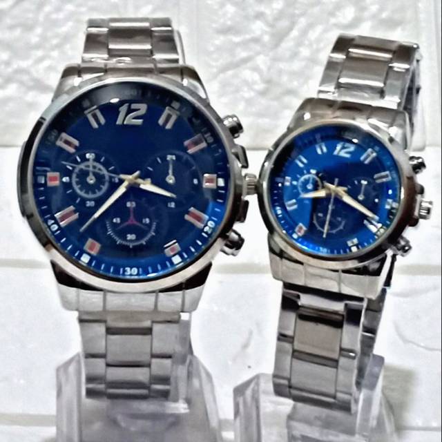 Jam Tangan Couple Casual Crono Hiasan SA-18 Stainliss Steell