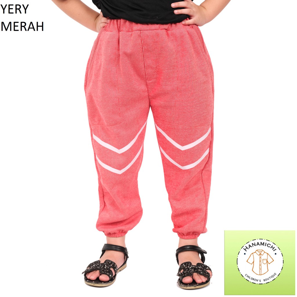 Hanamichi YERY Celana Jogger / Joger Anak Motif Garis