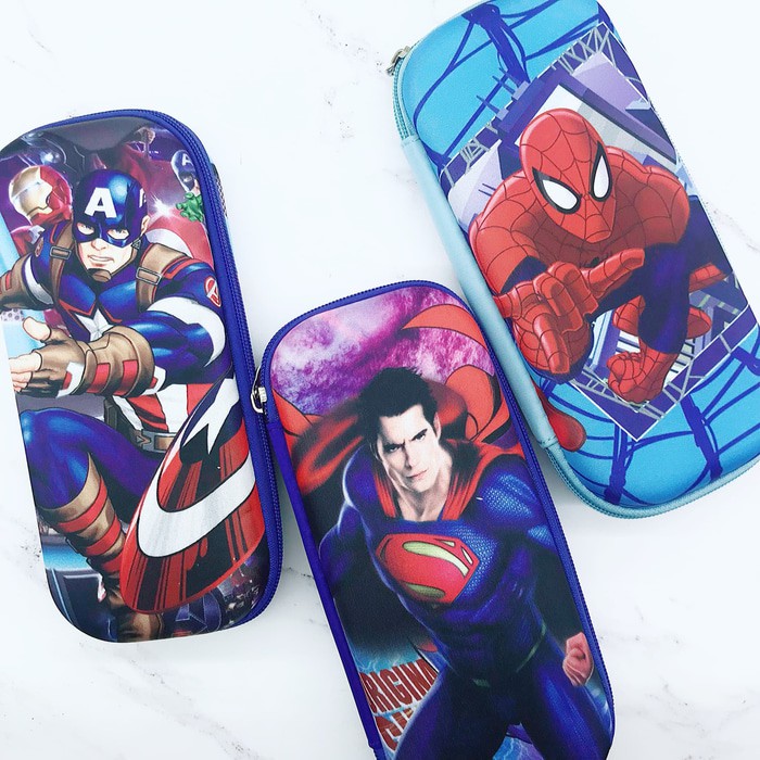 

Tempat pensil captain amerika spiderman superman model smigle - mh