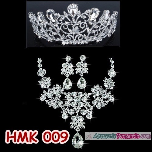 Paket Aksesoris Pengantin l Hiasan Rambut Kalung Wedding Wan