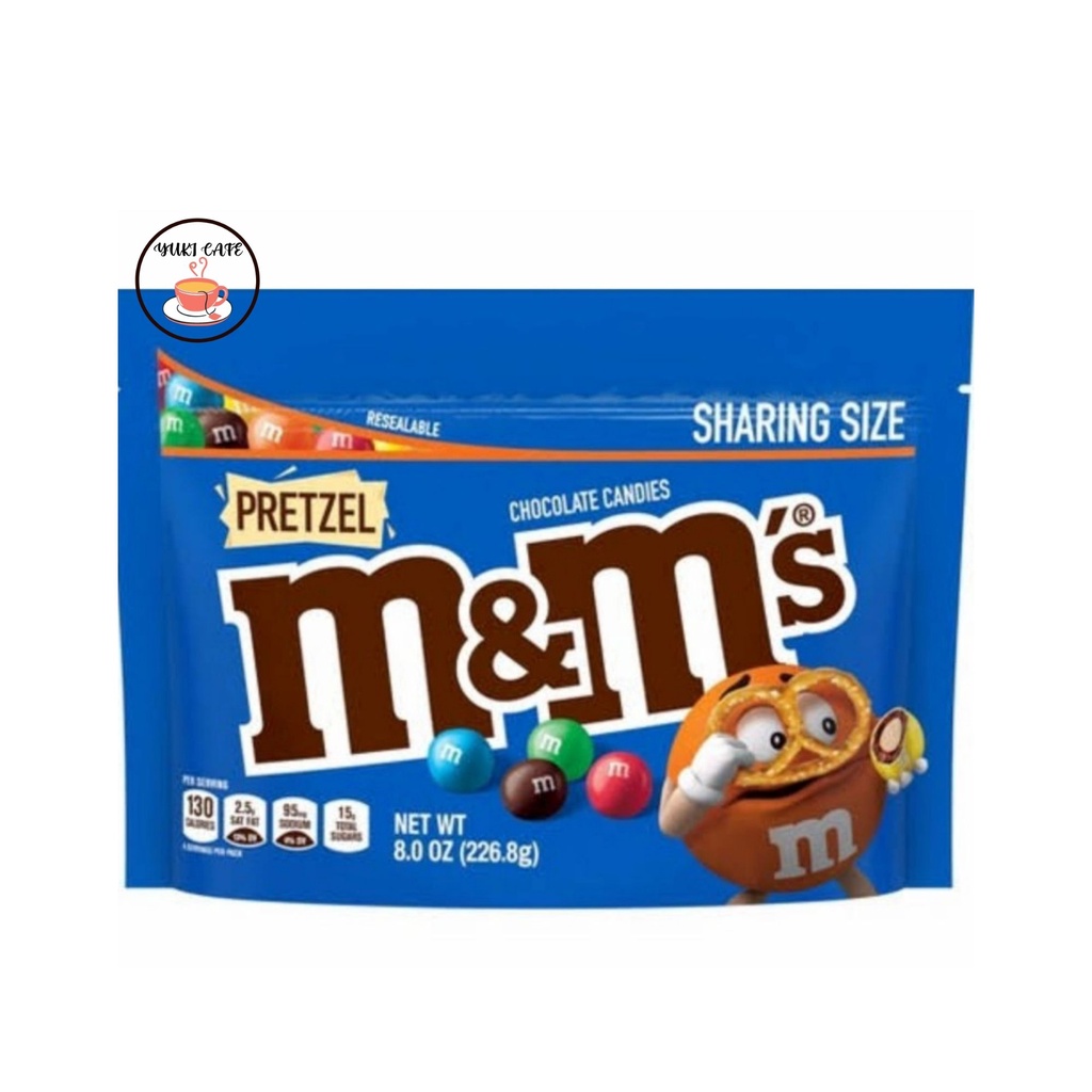 

COKELAT - M&M PRETZEL - M&M SHARING SIZE CHOCOLATE CANDIES PRETZEL- USA