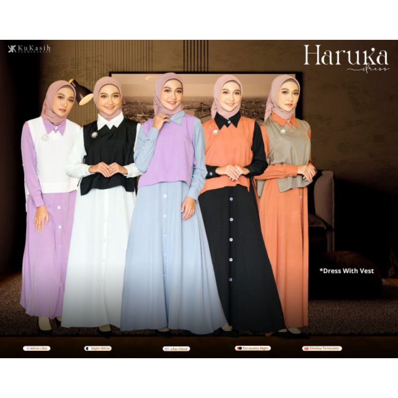HARUKA DRESS & VEST BY KUKASIH || PO READY AGUSTUS
