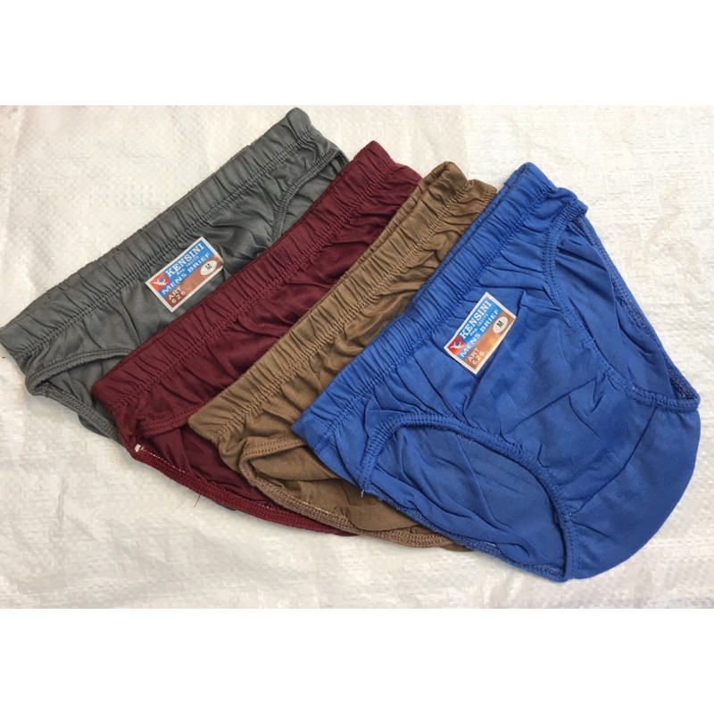 12 PCS CELANA DALAM PRIA KENSINI POLOS / LUSINAN / KARET KERUT