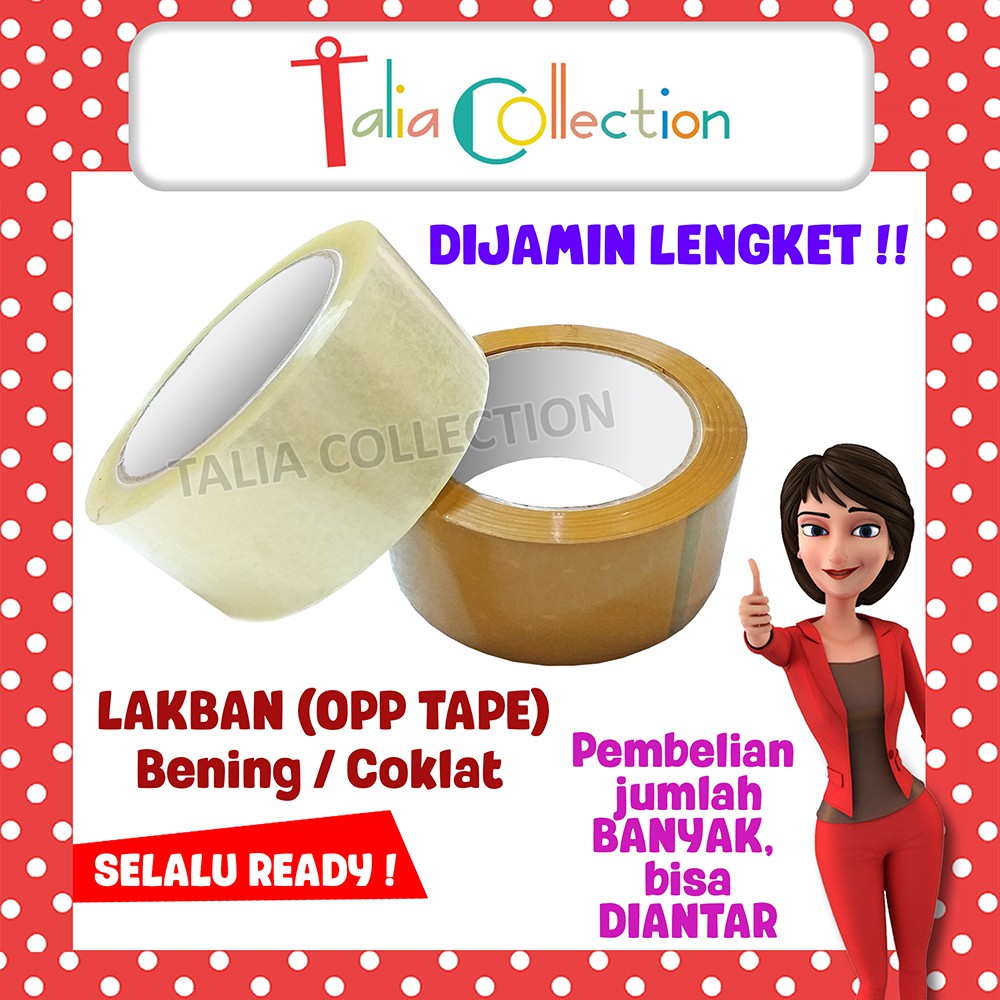 

Lakban Bening Lakban Coklat Selotip OPP Tape PREMIUM