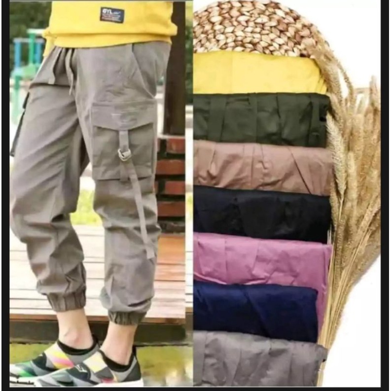 JOGGER CARGO PANTS WANITA/BAGGY AMERICAN DRILL/JOGGER WANITA CARGO TERBARU