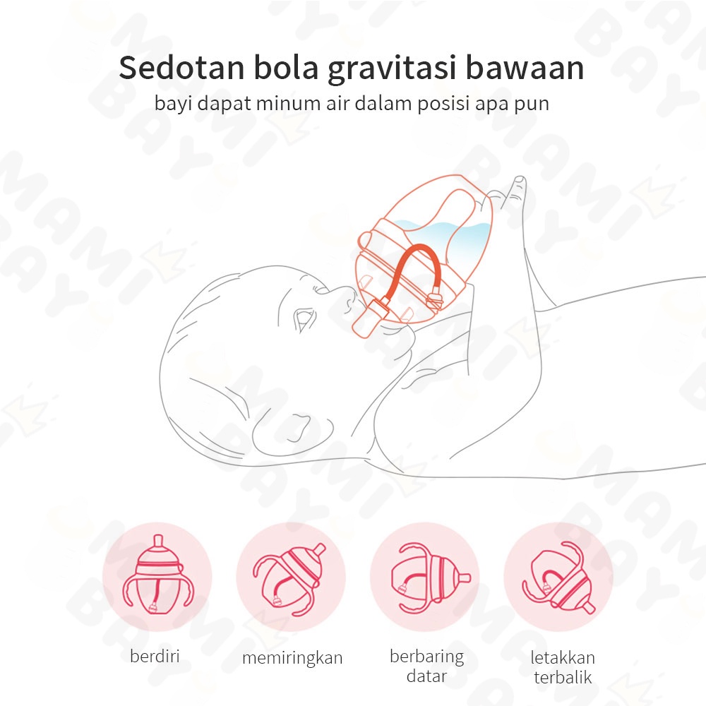 OKEYI Piko bello botol susu bayi lembut anti kolik leher lebar botol bayi bahan nano perak BPA free