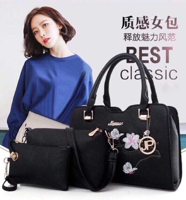 (COD)Hand Bags Kahiyang 3in1 Tas Wanita Fashion Korea