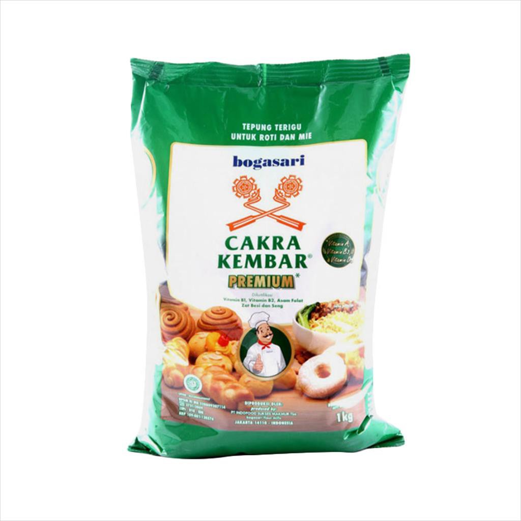 

Tepung Terigu Cakra Kembar Bogasari Roti Mie 1KG