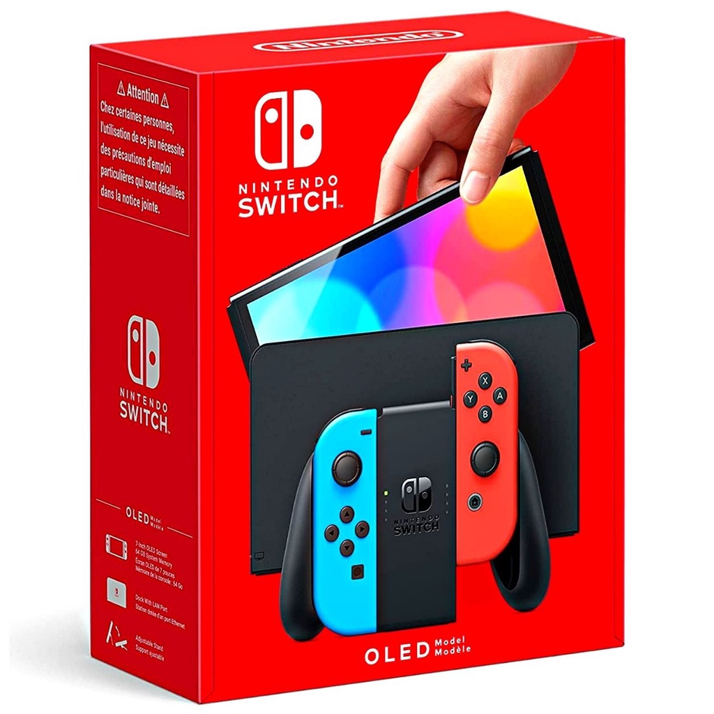 ⭐ NINTENDO SWITCH™ OLED : NEON (RED-BLUE) ⭐ Home Video Game Console | mesin kaset bd cd game games s