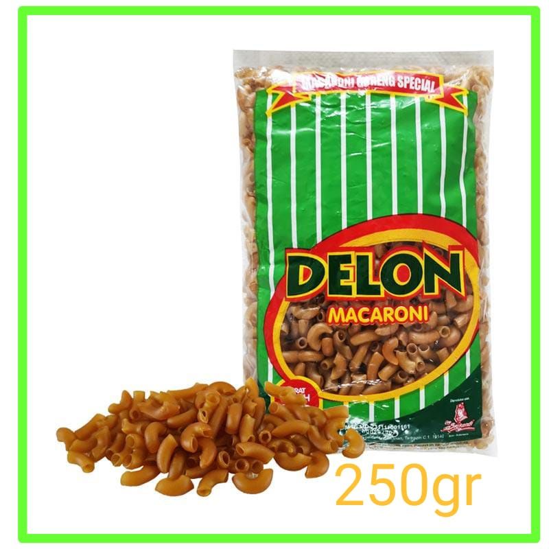 

MAKARONI DELON 250 GRAM MAKARONI MENTAH SIAP GORENG