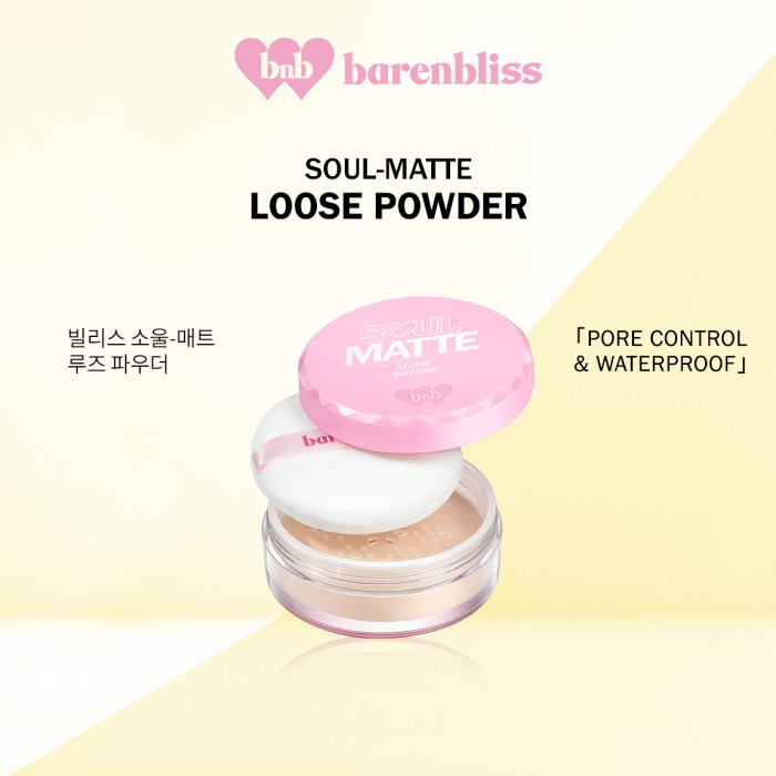 BNB barenbliss Soul-Matte Loose Powder Korea Bedak Tabur「Kontrol Pori-pori &amp; Sebum」