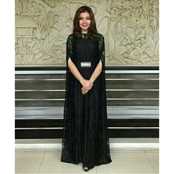kaftan gamis brukat nagita syahrini caftan lebaran baju pesta wanita